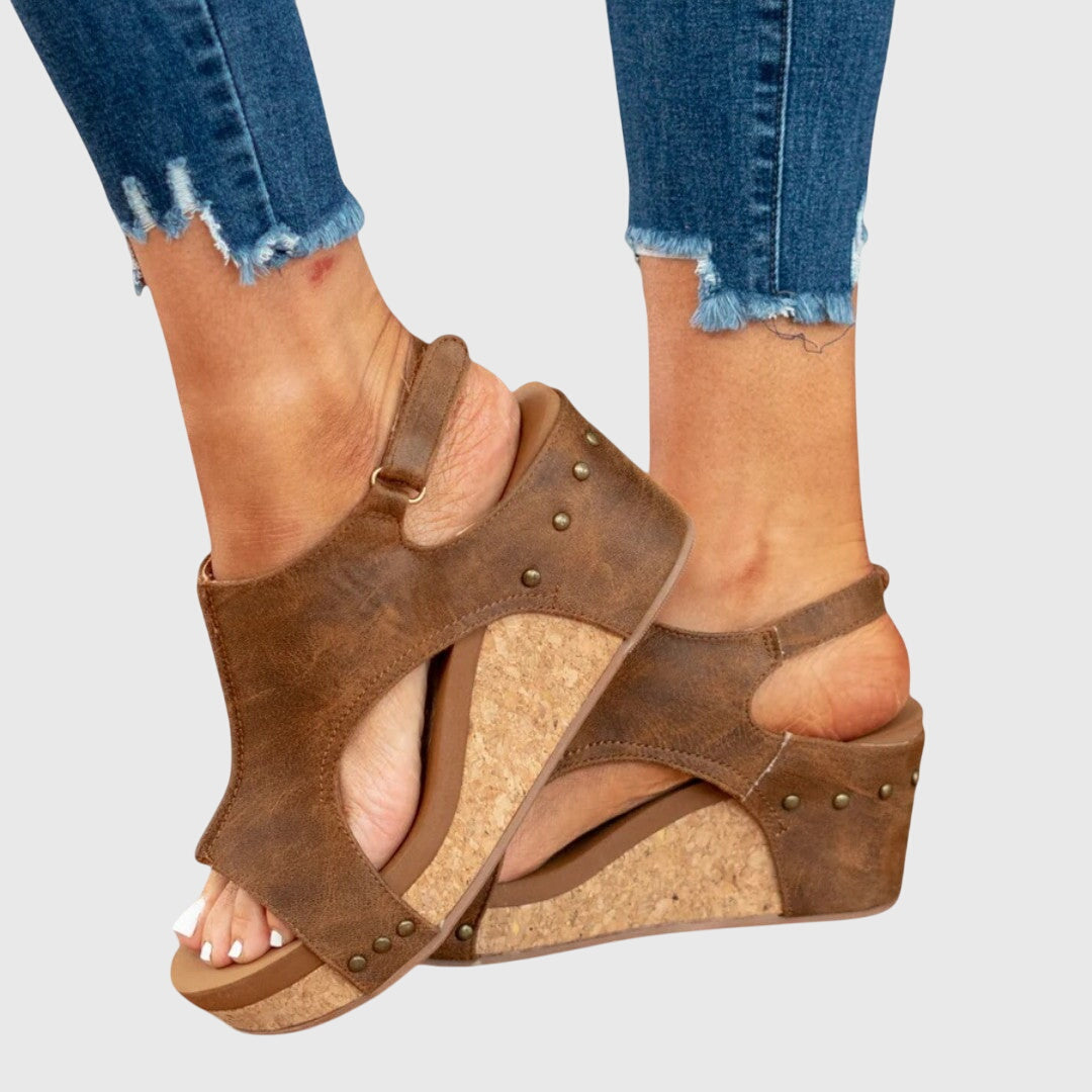 Amandine | Elegant Wedge Sandals for Women All Day Comfort