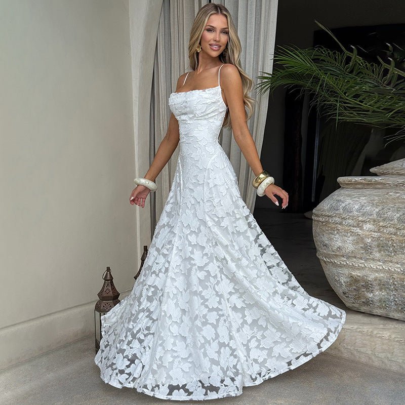 Liliana | Spaghetti Strap Floral Evening Dress