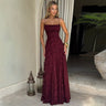 Liliana | Spaghetti Strap Floral Evening Dress