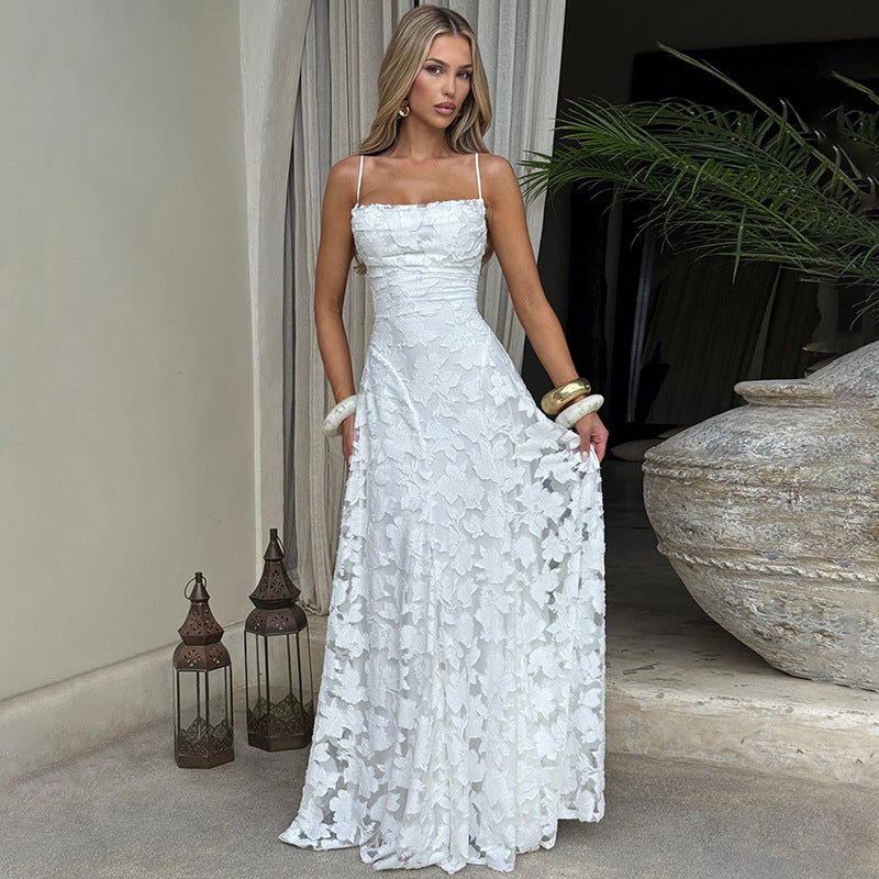 Liliana | Spaghetti Strap Floral Evening Dress