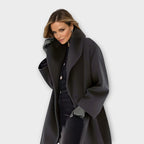 Oceane | Long Oversized Winter Coat Plus Size Jackets Women — Black