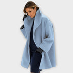 Oceane | Long Oversized Winter Coat Plus Size Jackets Women — Blue