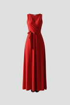 Cosima | Satin Wrap Winter Wedding Guest Maxi Dress