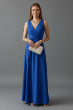 Cosima | Satin Wrap Winter Wedding Guest Maxi Dress