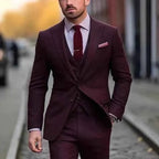 Vincent | Men Three Piece Wedding Suit Jacket Waistcoat Trousers