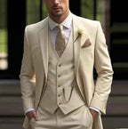 Vincent | Men Three Piece Wedding Suit Jacket Waistcoat Trousers