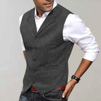 Zephyr | Men Suit Gilette Waistcoat Navy Grey Brown