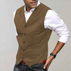 Zephyr | Men Suit Gilette Waistcoat Navy Grey Brown
