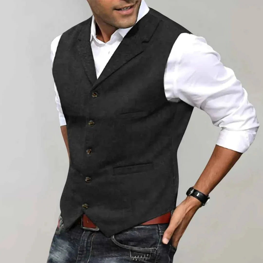 Zephyr | Men Suit Gilette Waistcoat Navy Grey Brown