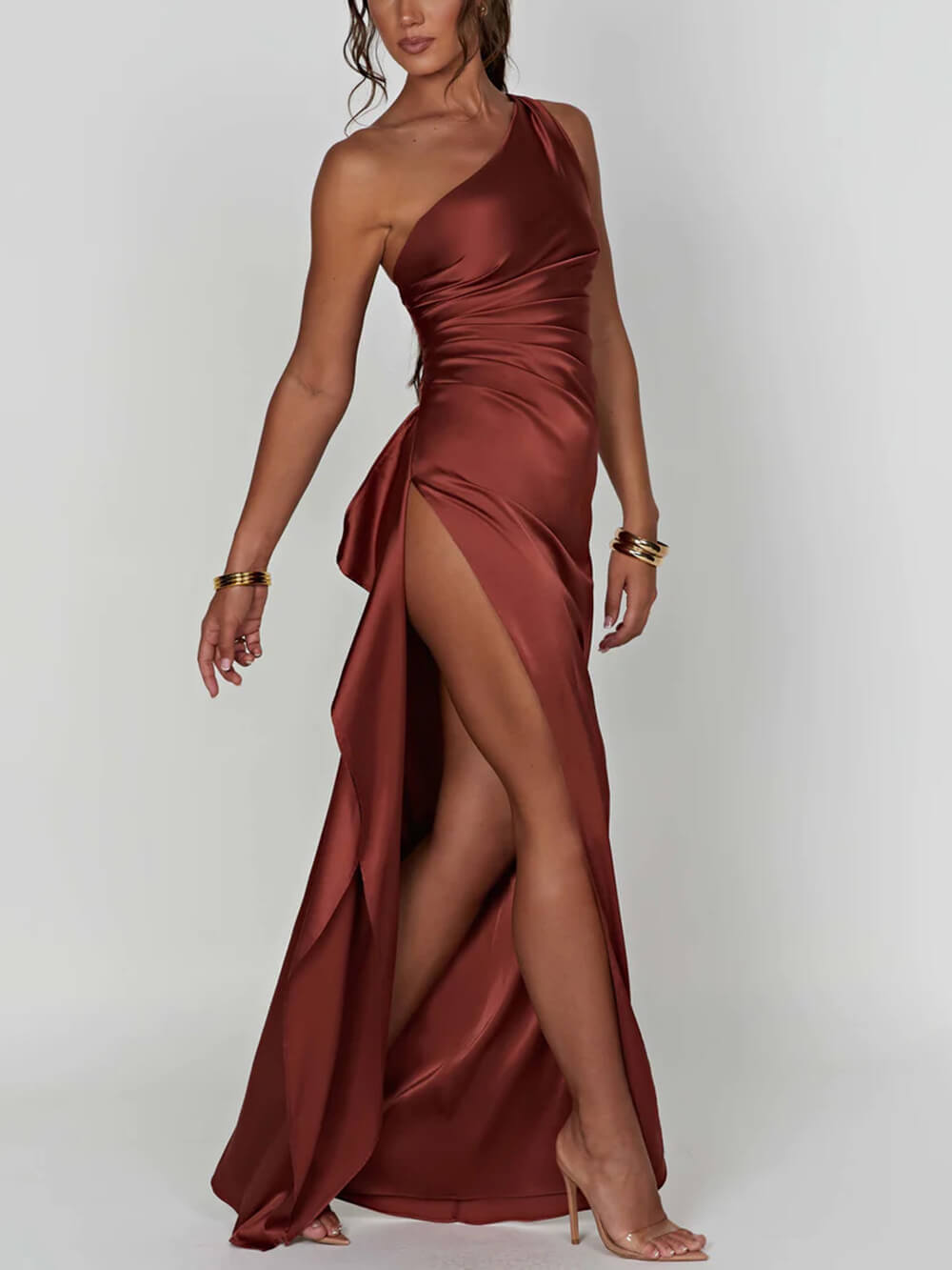 Eulalie | Satin Slip Dress Maxi Evening Occasion Gown