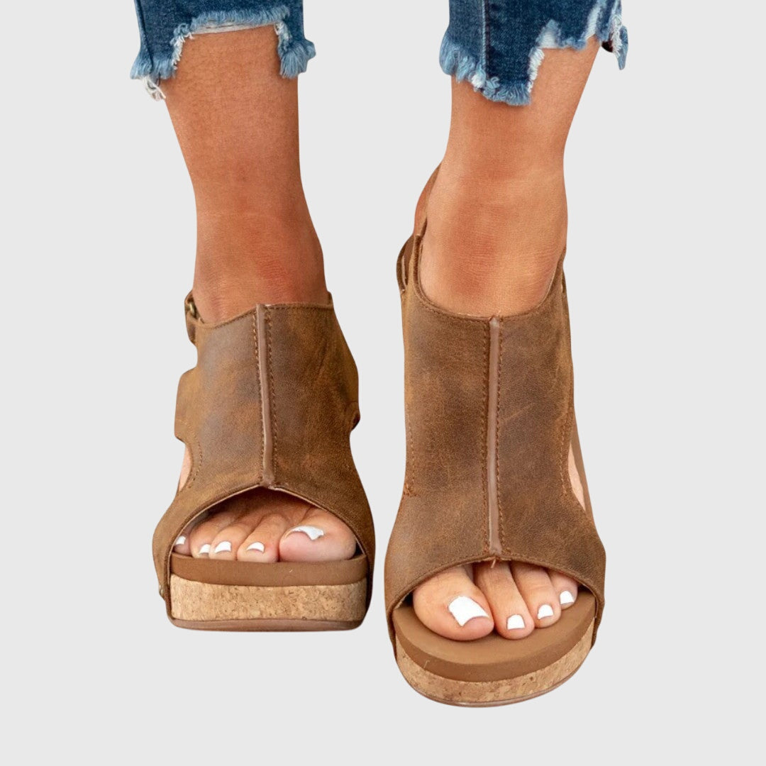 Amandine | Elegant Wedge Sandals for Women All Day Comfort