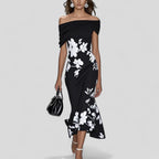 Beatrix | Floral Print Midi Dress In Relaxed Silhouette
