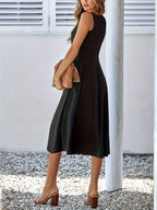 Verena | Long Sleeve Midi Dress In Timeless A-Line Silhouette