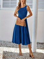 Verena | Long Sleeve Midi Dress In Timeless A-Line Silhouette