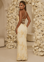 Valentina | Spaghetti Strap Bodycon Wedding Guest Maxi Dress