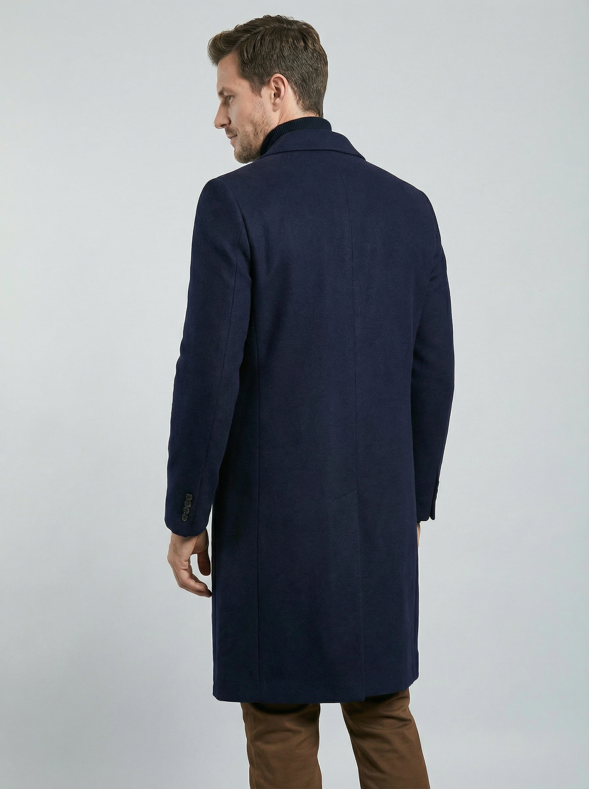 Julius | Long Formal Wool Winter Coat Brown Smart Overcoats