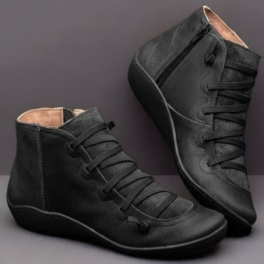 Apolline | Supportive Lace-Up Ankle Boots for Everyday Wear