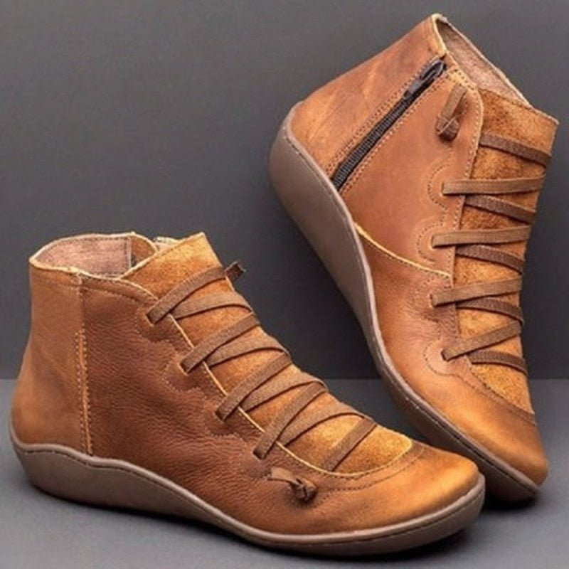 Apolline | Supportive Lace-Up Ankle Boots for Everyday Wear