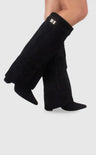 Delphine | Suede Boots With Metallic Details For Women