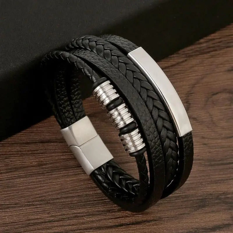 Lysander | Mens Bracelet Leather Casual Formal Accessory