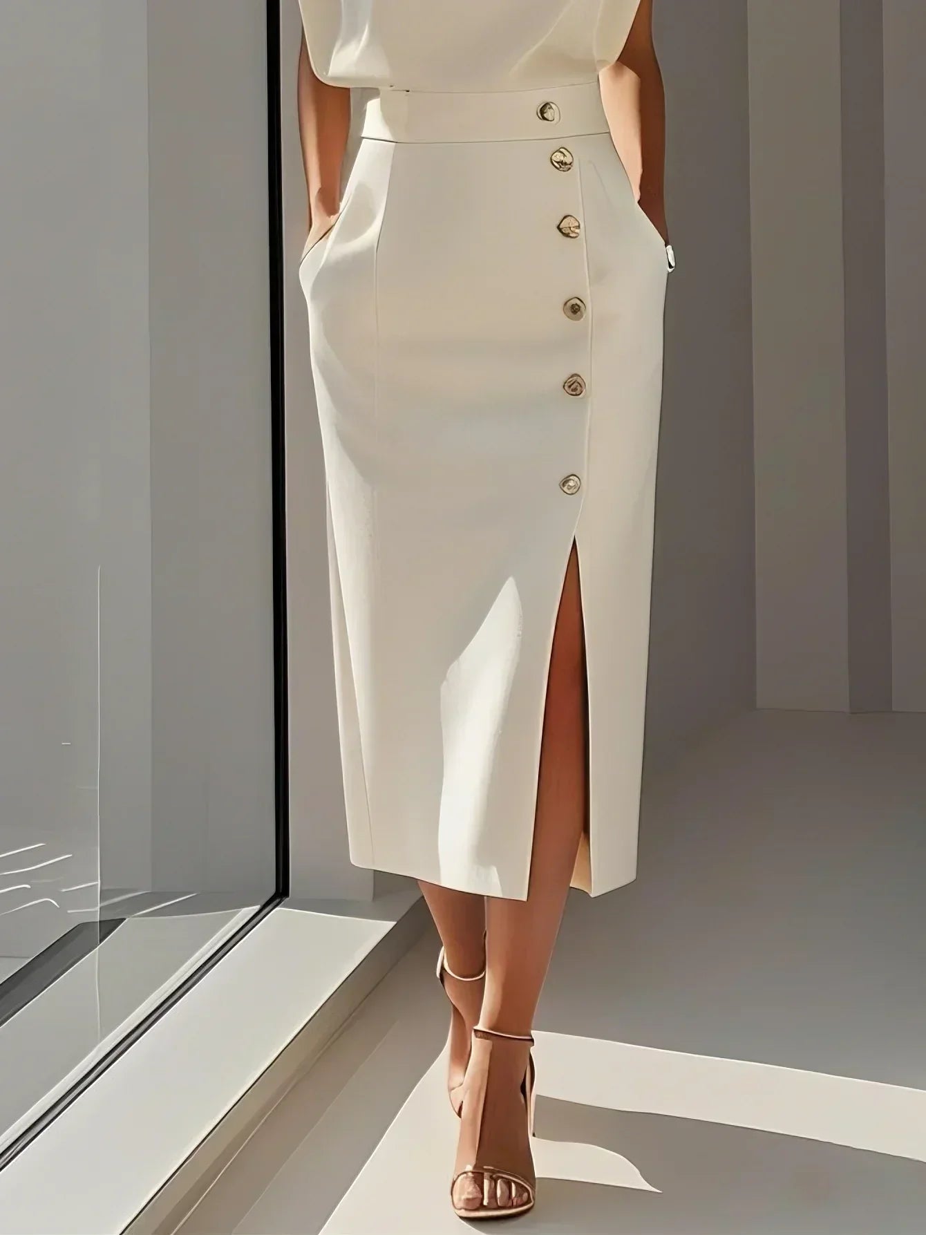 Capucine | Formal Midi Dress With Flowing Silhouette