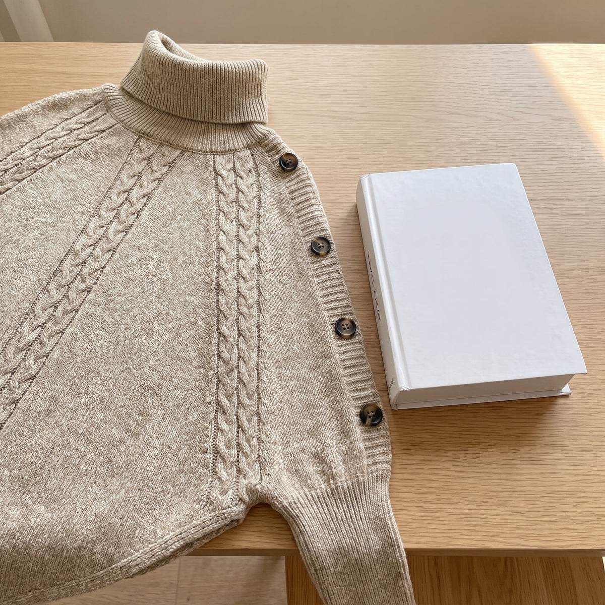 Cosima | Oversized Cable Knit Chunky Turtleneck Long Cardigan Sweater