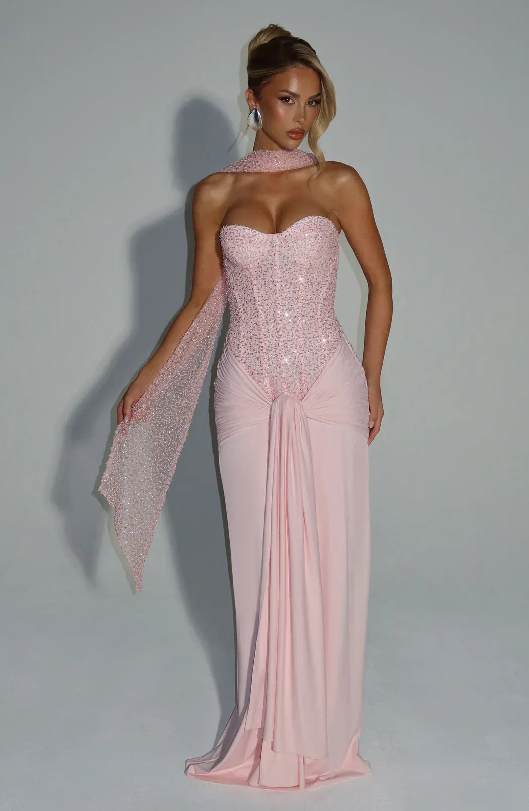 Mirabelle | Corset Strapless Maxi Dress In Elegant Evening Style