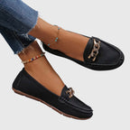Beatrix | Women Heeled Loafers With Chain Detail Slip-On