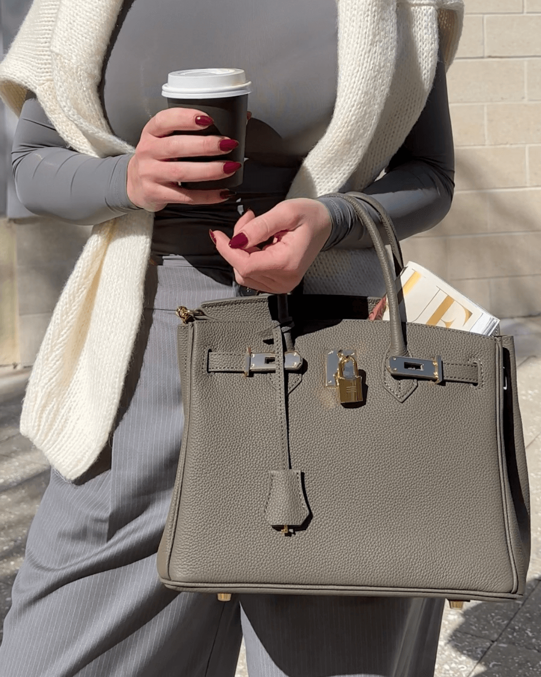 Mathilde | Oversized Leather Overalls Handbag Tote