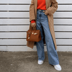 Mathilde | Oversized Leather Overalls Handbag Tote