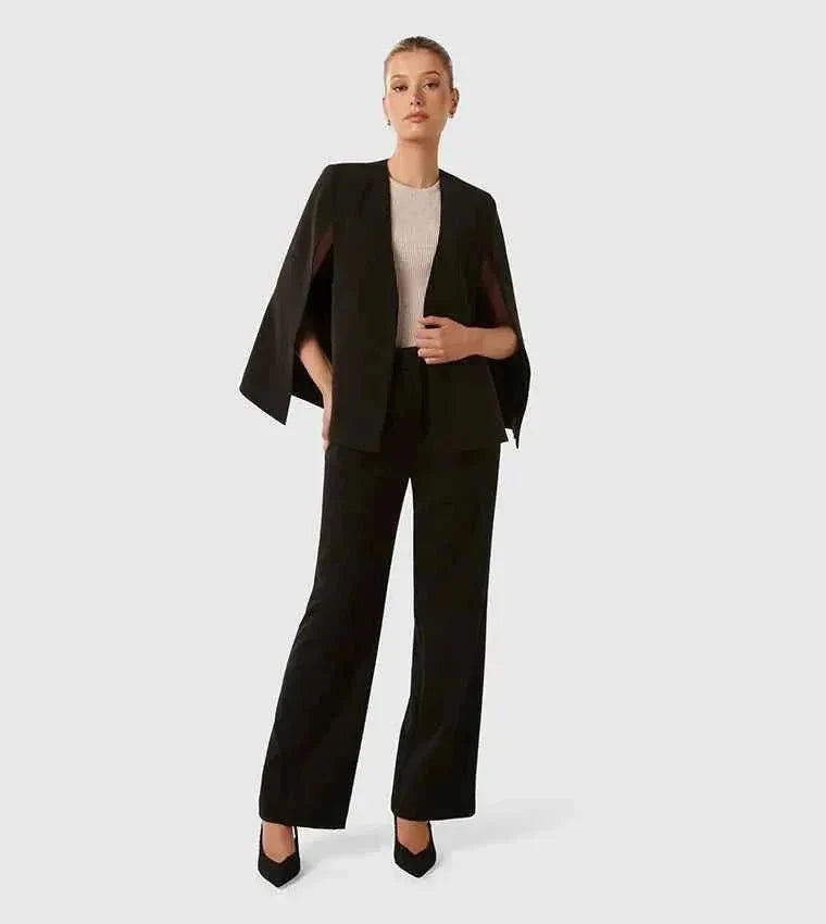 Marguerite | Cape Blazer With Sleeve Slit For Women