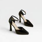 Quintessa | Patent Leather Pointed Toe Ankle Strap Pumps