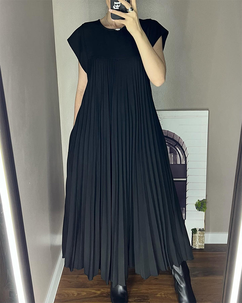 Celestine | Sleeveless Pleated House Dress Elegant Occasion Wear