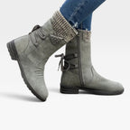 Josephine | Warm Fur Lined Winter Boots For Women — Grey