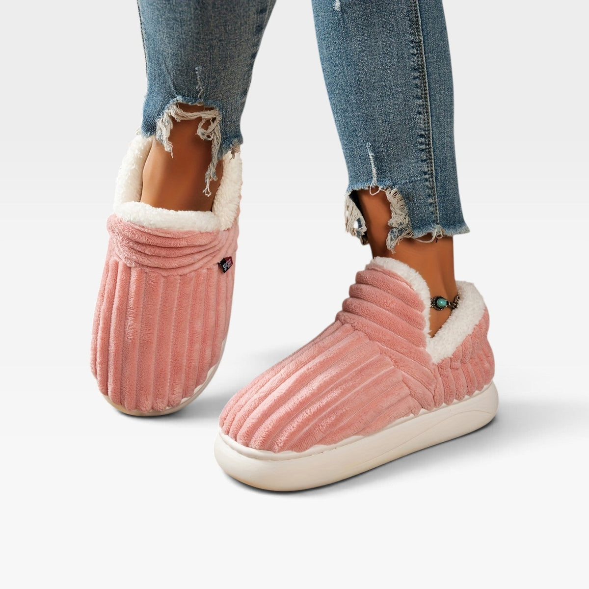Ursula | Winter Chunky Brown Slipper Boots For Cosy Days