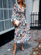 Pascale | Floral Bridesmaid Dresses Long Sleeve Midi