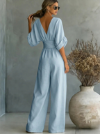Romilly | Elegant V-Neck Jumpsuit For Work And Weekend