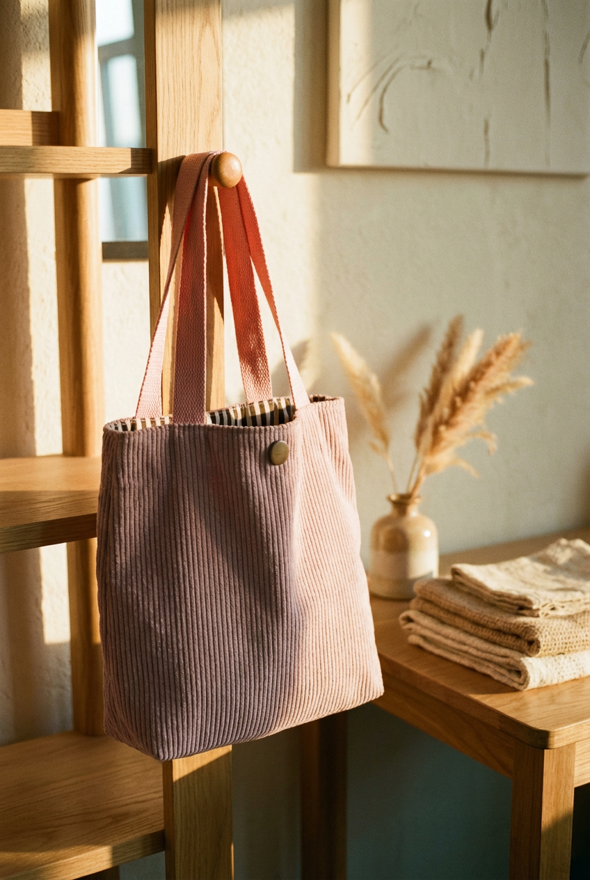 Romilly | Corduroy Canvas Tote Bag For Everyday Essentials