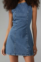 Ingrid | Women Sleeveless Bodycon Denim Mini Dress