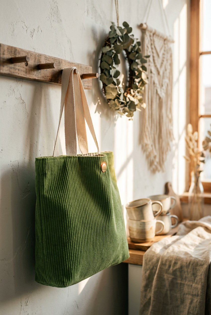 Romilly | Corduroy Canvas Tote Bag For Everyday Essentials