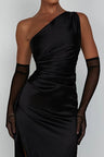 Cosima | One Shoulder Satin Maxi Wedding Guest Dress