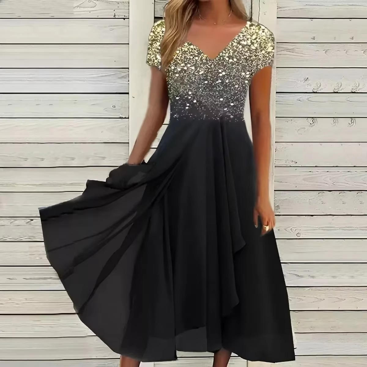 Albane | Floral Chiffon Cocktail Evening Wedding Guest Dress