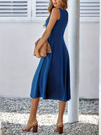 Verena | Long Sleeve Midi Dress In Timeless A-Line Silhouette