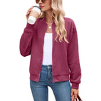 Georgiana | Cropped Brown Quilted Leather Puffer Bomber Jacket