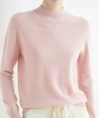 Thalia | Cream Cashmere Blend Jumper Sweater Classic Fit — Pink