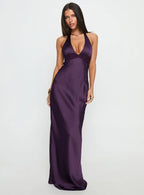 Mirabelle | Floral Halter Maxi Dress For Wedding Guest