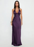 Mirabelle | Floral Halter Maxi Dress For Wedding Guest