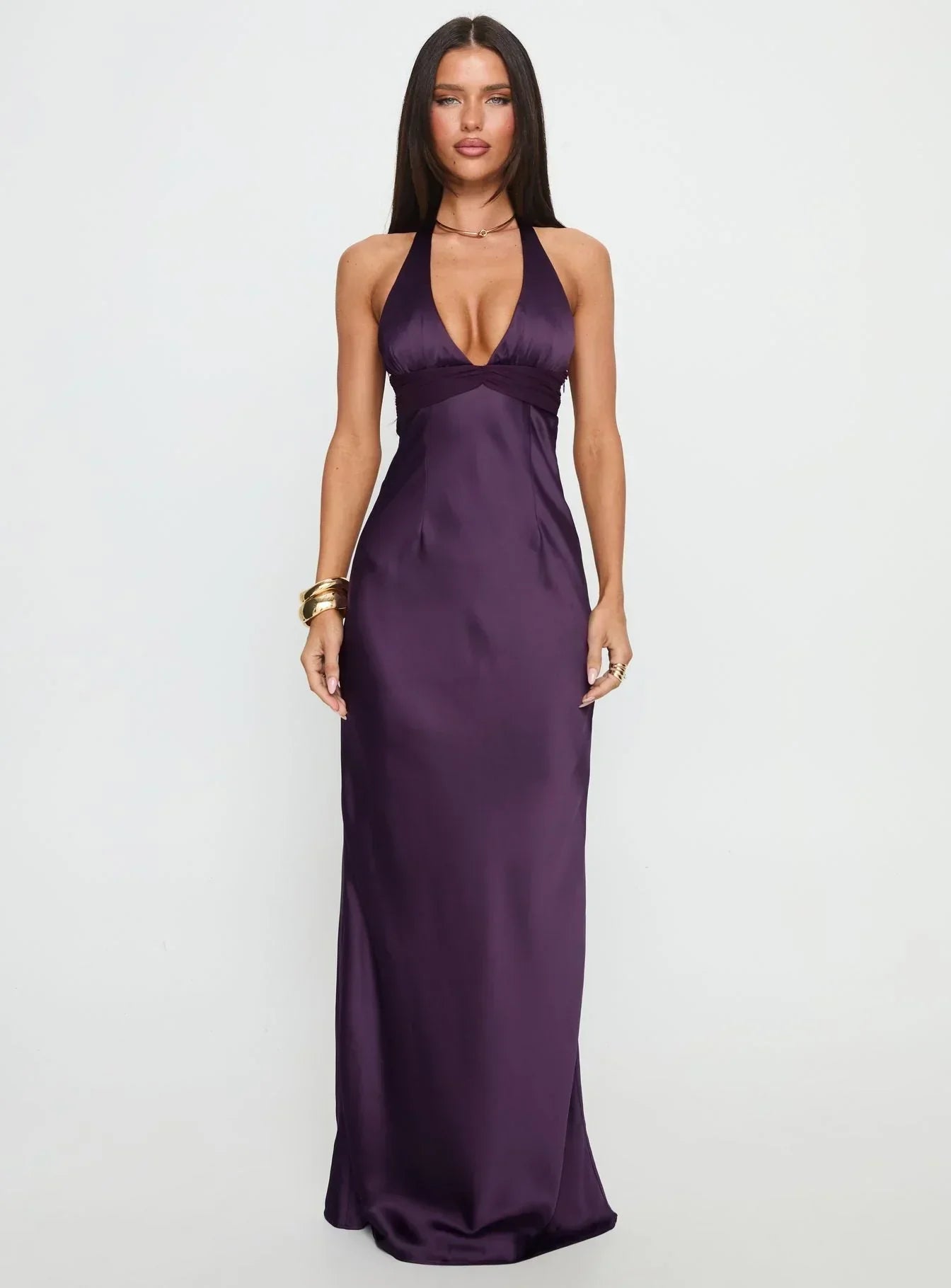 Mirabelle | Floral Halter Maxi Dress For Wedding Guest