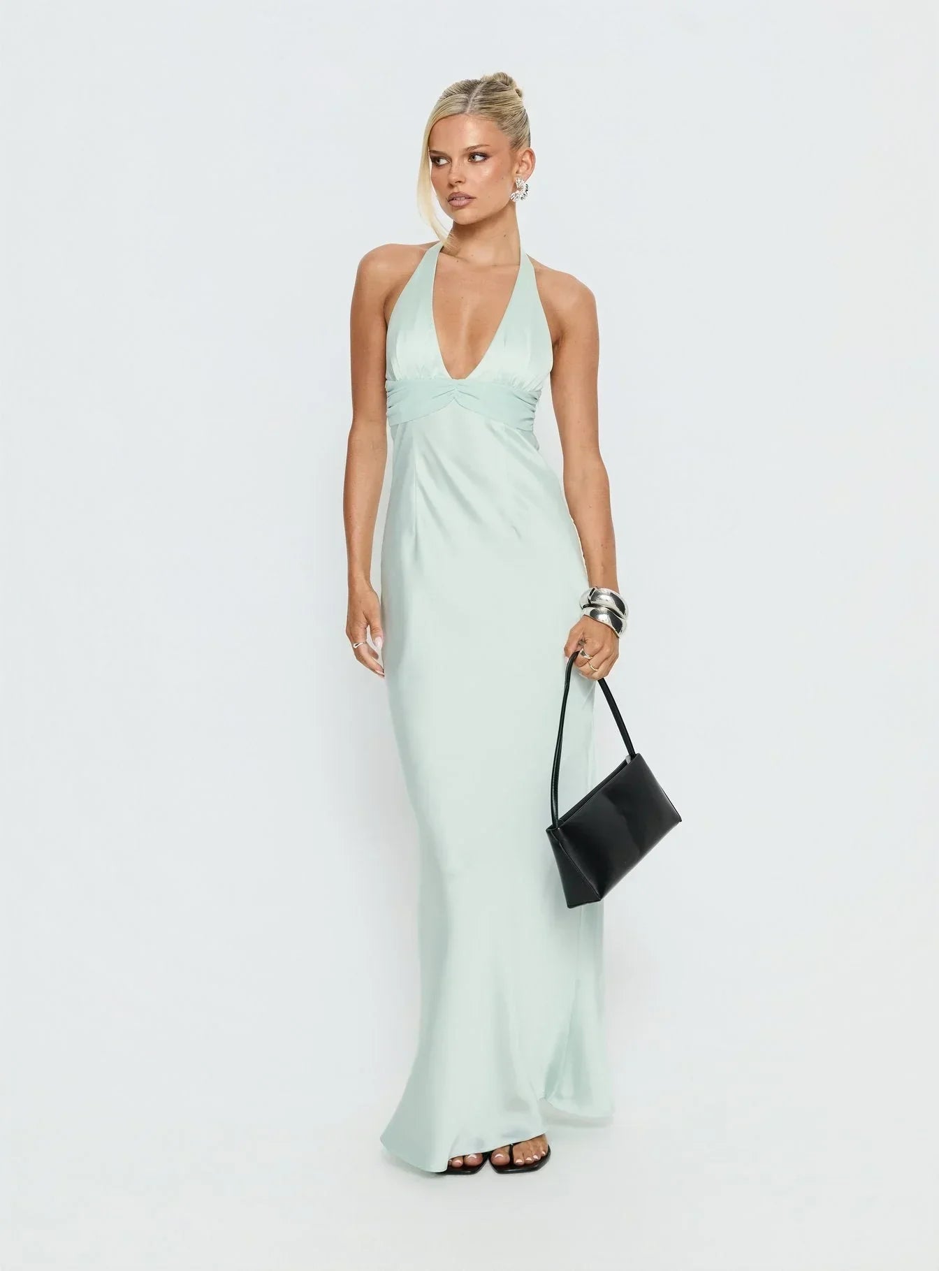 Mirabelle | Floral Halter Maxi Dress For Wedding Guest