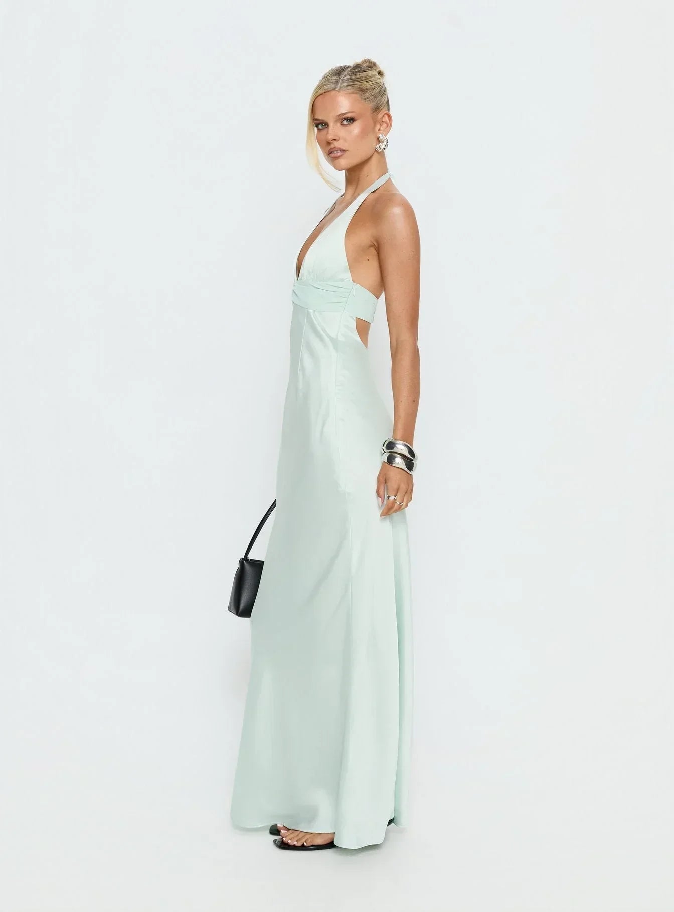 Mirabelle | Floral Halter Maxi Dress For Wedding Guest
